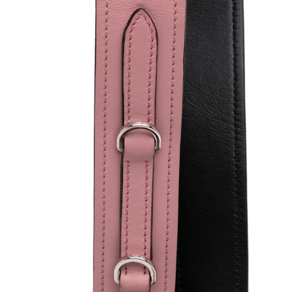 Prada B Prada Pink Calf Leather City Plex Ribbon Crossbody Italy