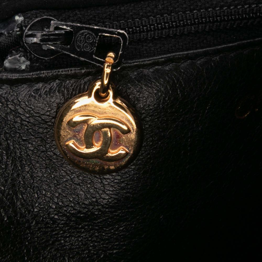 Chanel B Chanel Black Velvet Fabric CC Quilted Flap Italy