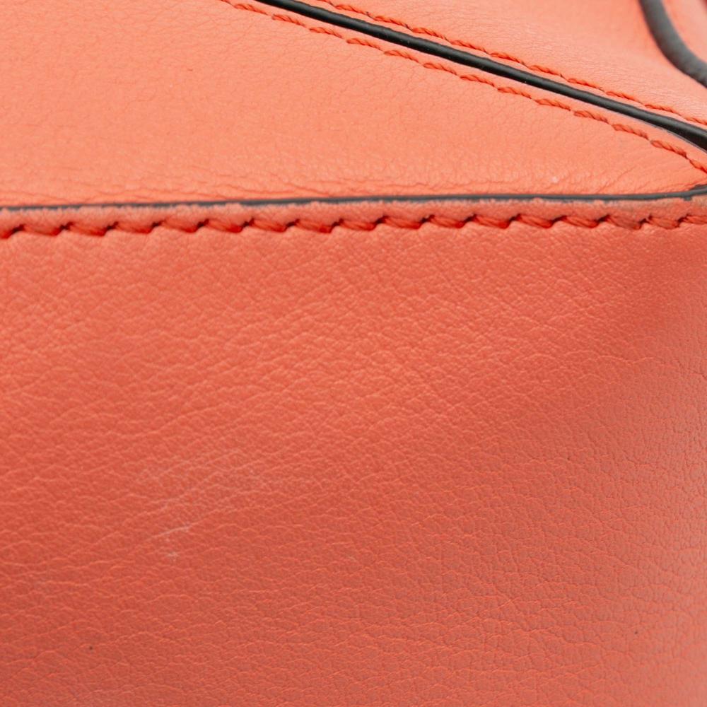 Loewe B LOEWE Orange Calf Leather Mini skin Puzzle Satchel Spain