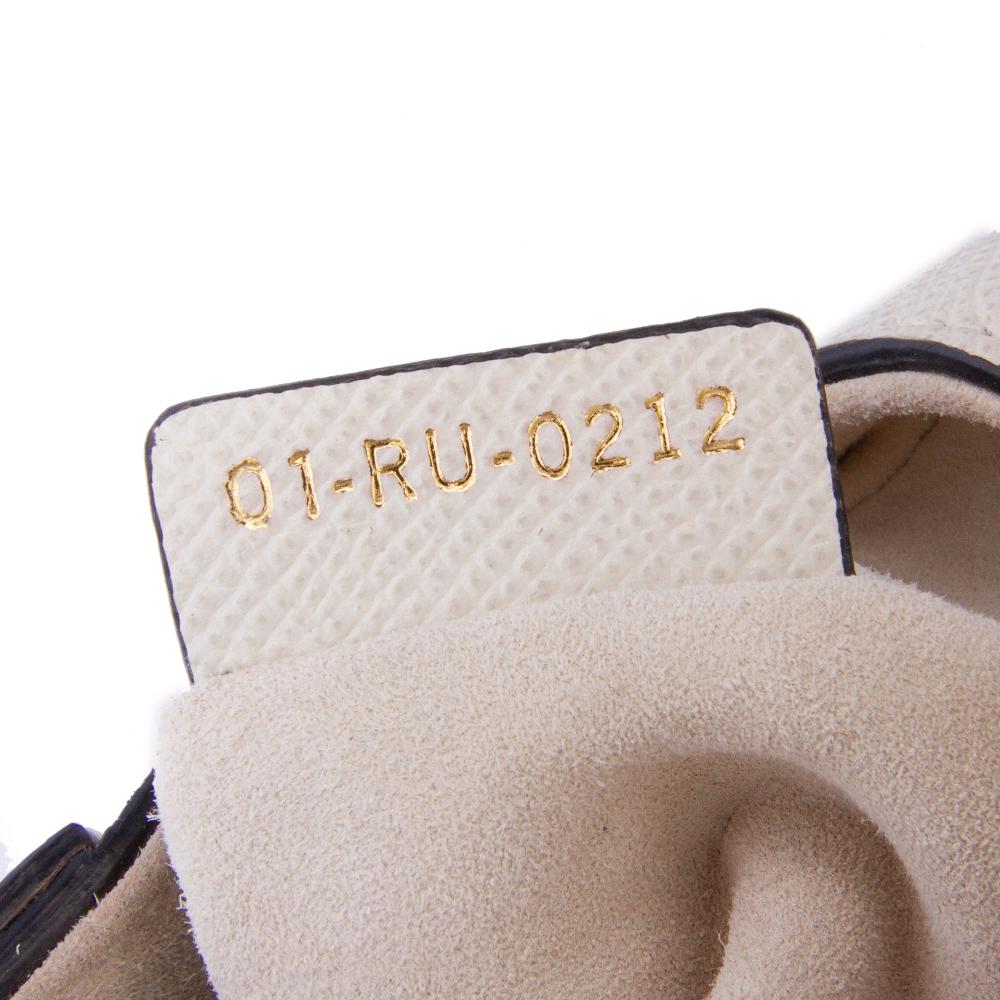 Christian Dior B Dior White Calf Leather Mini Grained skin Saddle Bag Italy