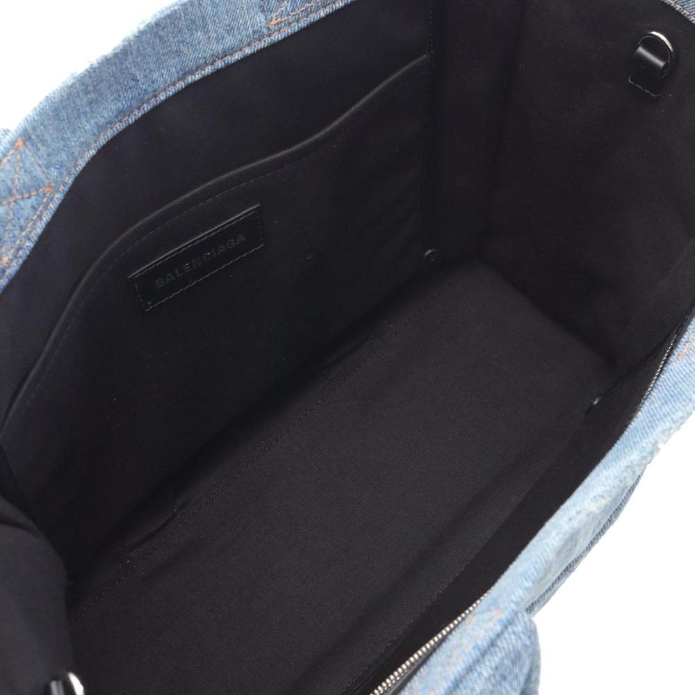 Balenciaga B Balenciaga Blue Denim Denim Fabric Medium Hardware Tote Italy