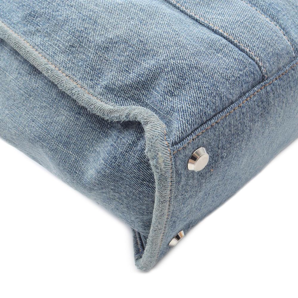 Balenciaga B Balenciaga Blue Denim Denim Fabric Medium Hardware Tote Italy