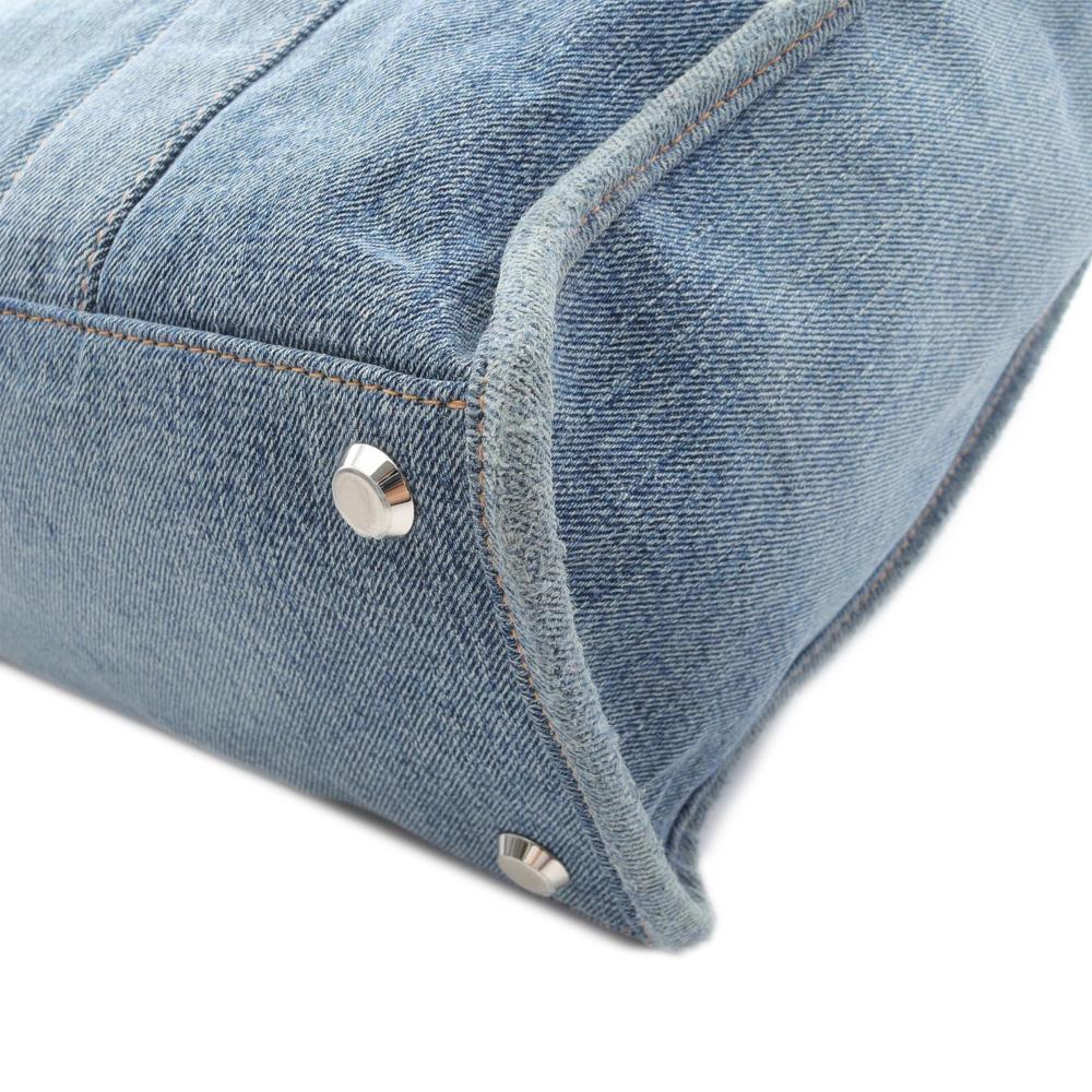 Balenciaga B Balenciaga Blue Denim Denim Fabric Medium Hardware Tote Italy