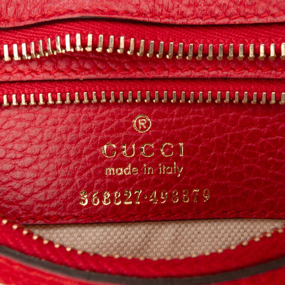 Gucci B Gucci Red Calf Leather Mini Swing Satchel Italy