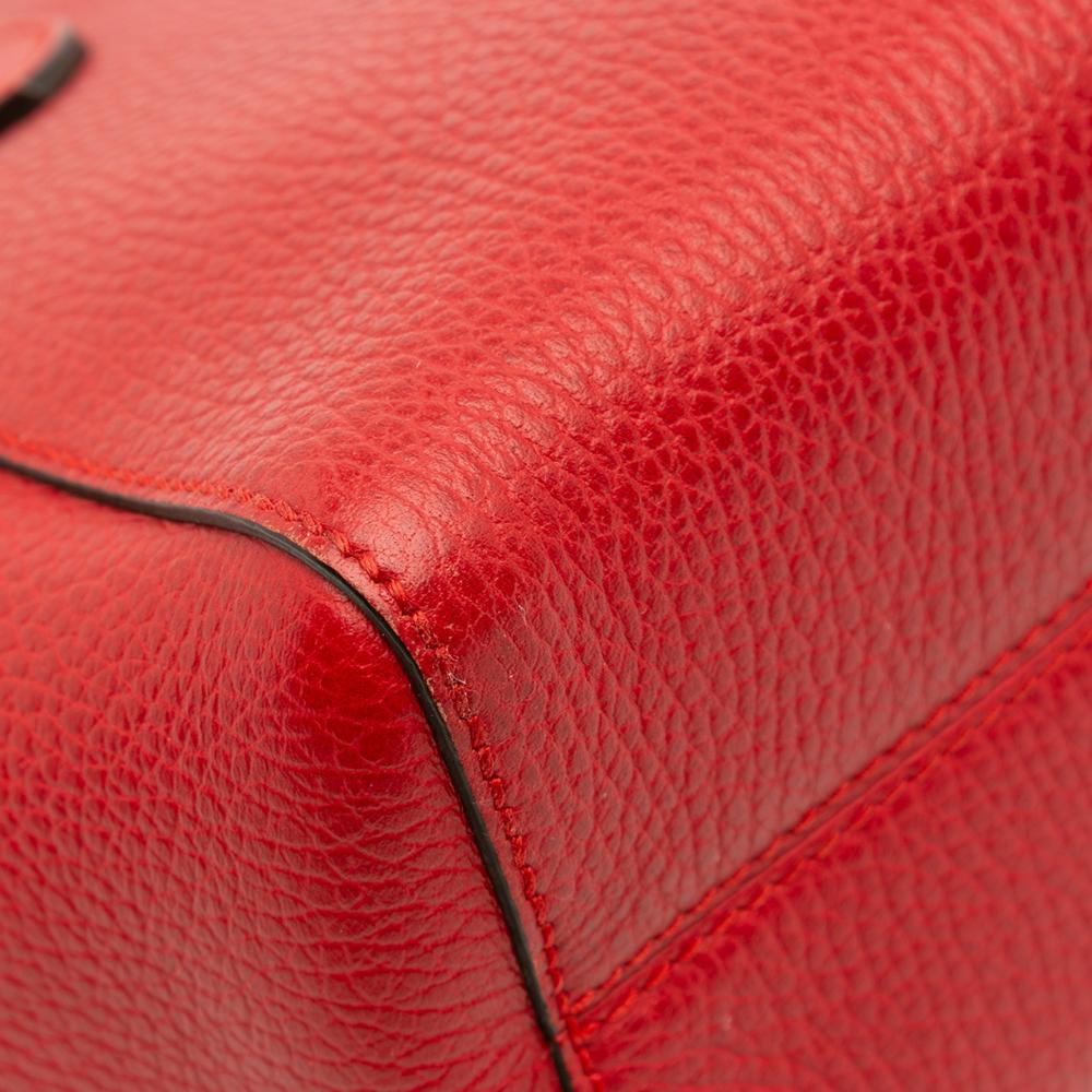 Gucci B Gucci Red Calf Leather Mini Swing Satchel Italy