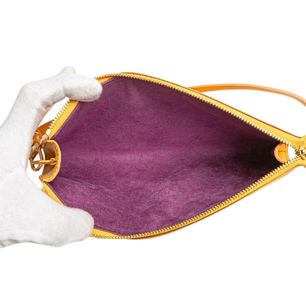 Louis Vuitton AB Louis Vuitton Yellow Epi Leather Leather Epi Pochette Accessoires France