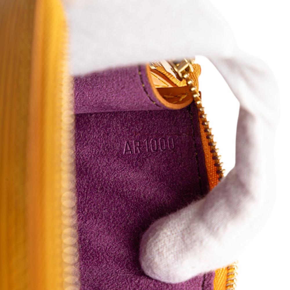 Louis Vuitton AB Louis Vuitton Yellow Epi Leather Leather Epi Pochette Accessoires France