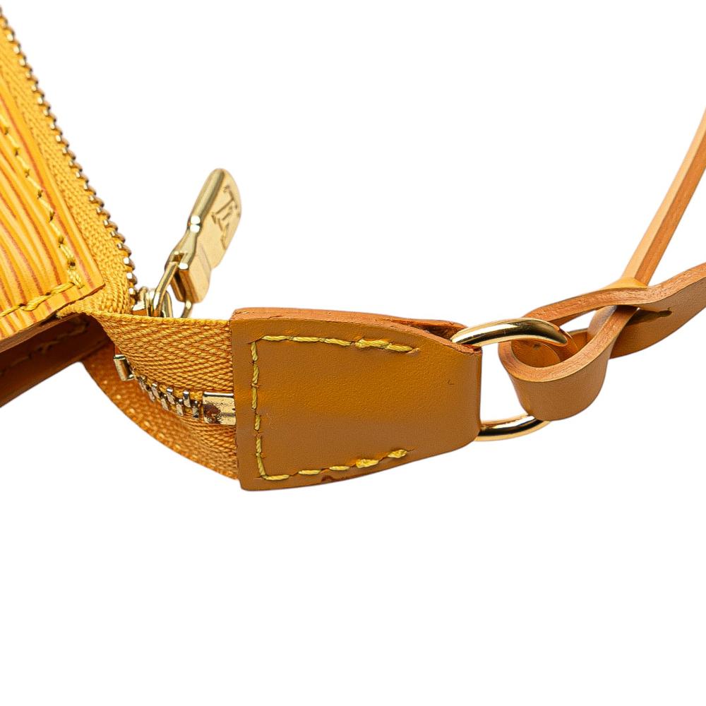 Louis Vuitton AB Louis Vuitton Yellow Epi Leather Leather Epi Pochette Accessoires France