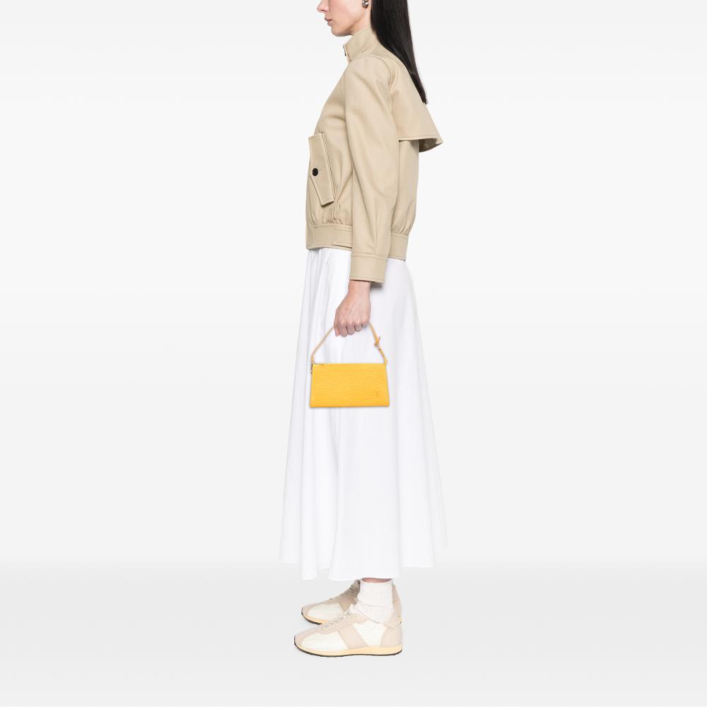 Louis Vuitton AB Louis Vuitton Yellow Epi Leather Leather Epi Pochette Accessoires France