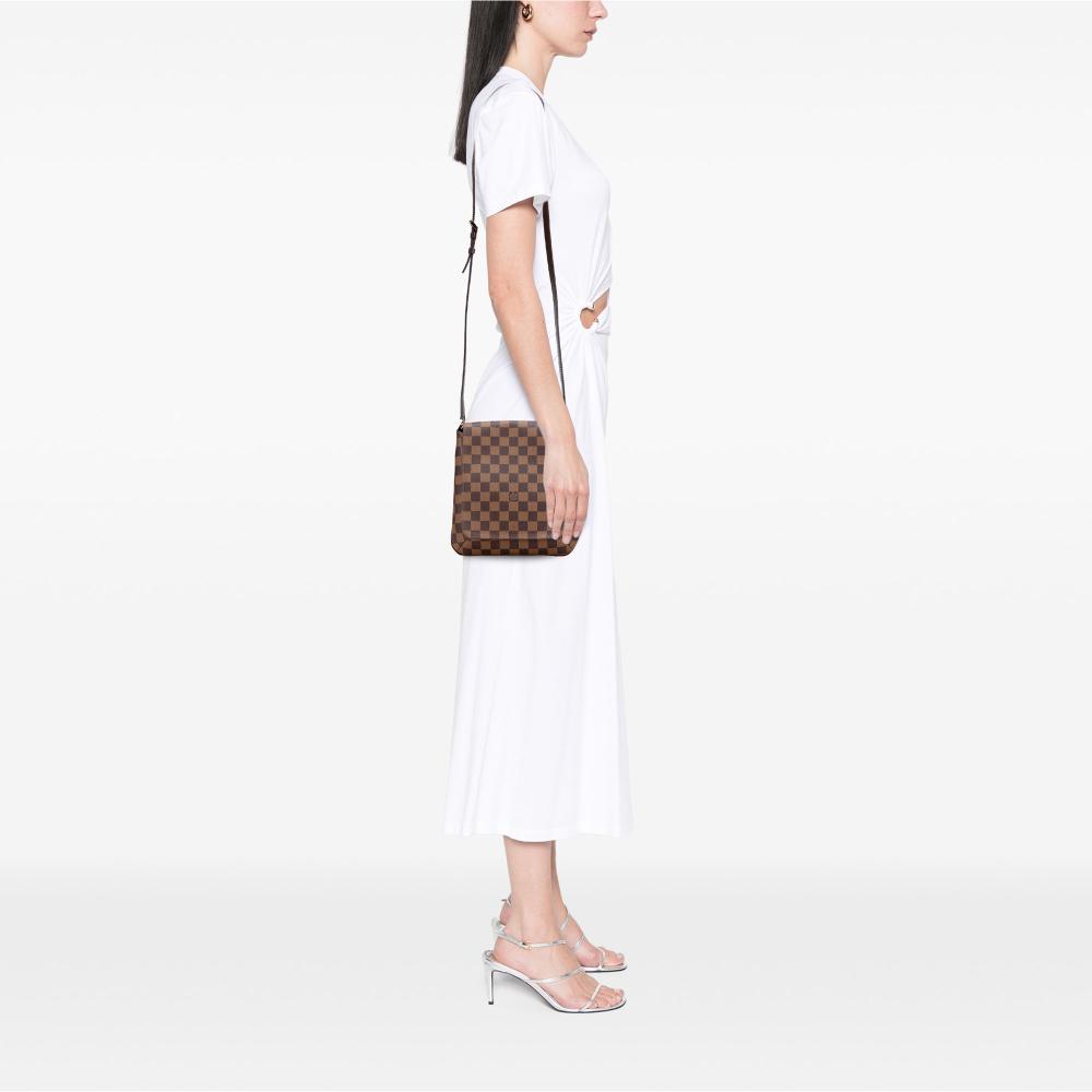 Louis Vuitton B Louis Vuitton Brown Damier Canvas Canvas Damier Ebene Musette Salsa Long Strap Spain