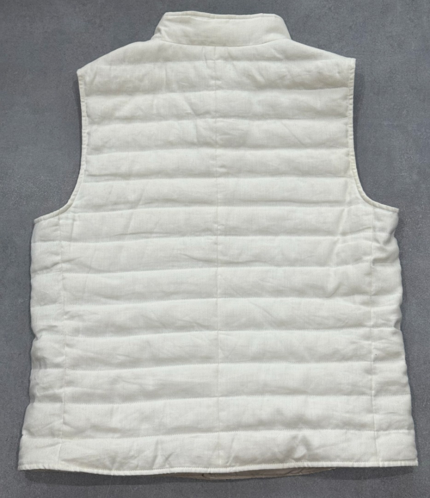 Brunello Cucinelli Gilet matelassé en lin et duvet