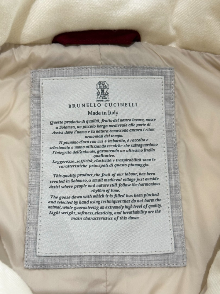 Brunello Cucinelli Gilet matelassé en lin et duvet
