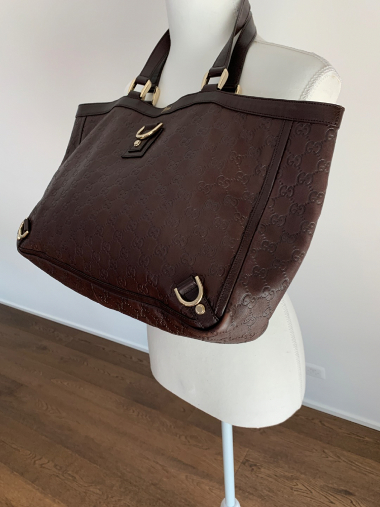 Gucci Einkaufstasche GG aus Leder