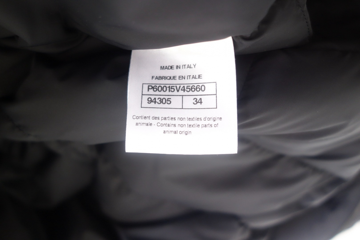 Chanel XS down jacket