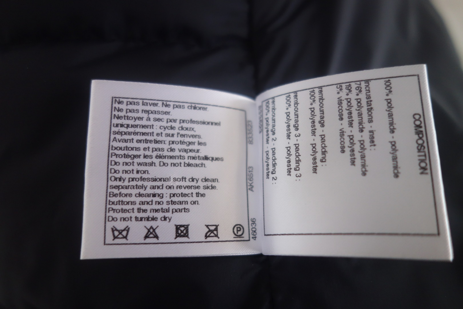 Chanel XS down jacket