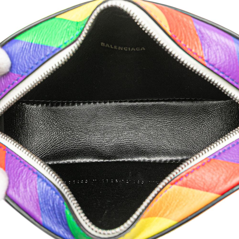 Balenciaga AB Balenciaga Yellow Calf Leather XS Rainbow Logo Ville Camera Bag Italy