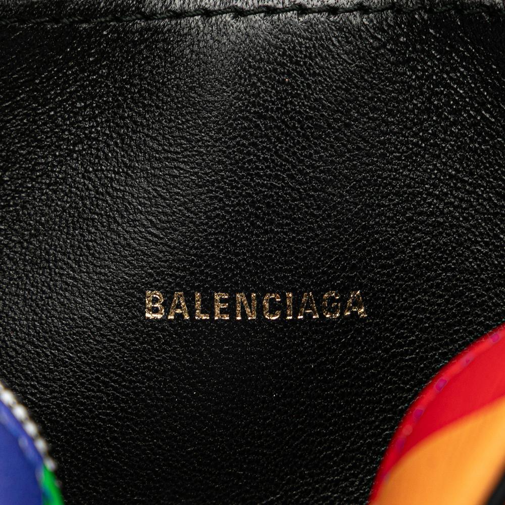Balenciaga AB Balenciaga Yellow Calf Leather XS Rainbow Logo Ville Camera Bag Italy
