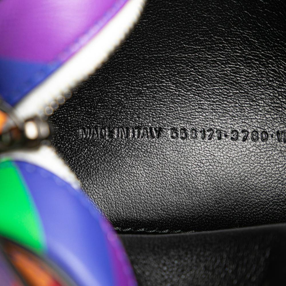 Balenciaga AB Balenciaga Yellow Calf Leather XS Rainbow Logo Ville Camera Bag Italy
