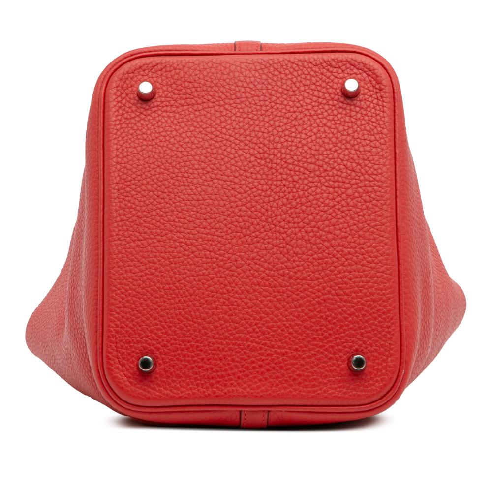 Hermès AB Hermès Red Calf Leather Clemence Picotin Lock 22 France