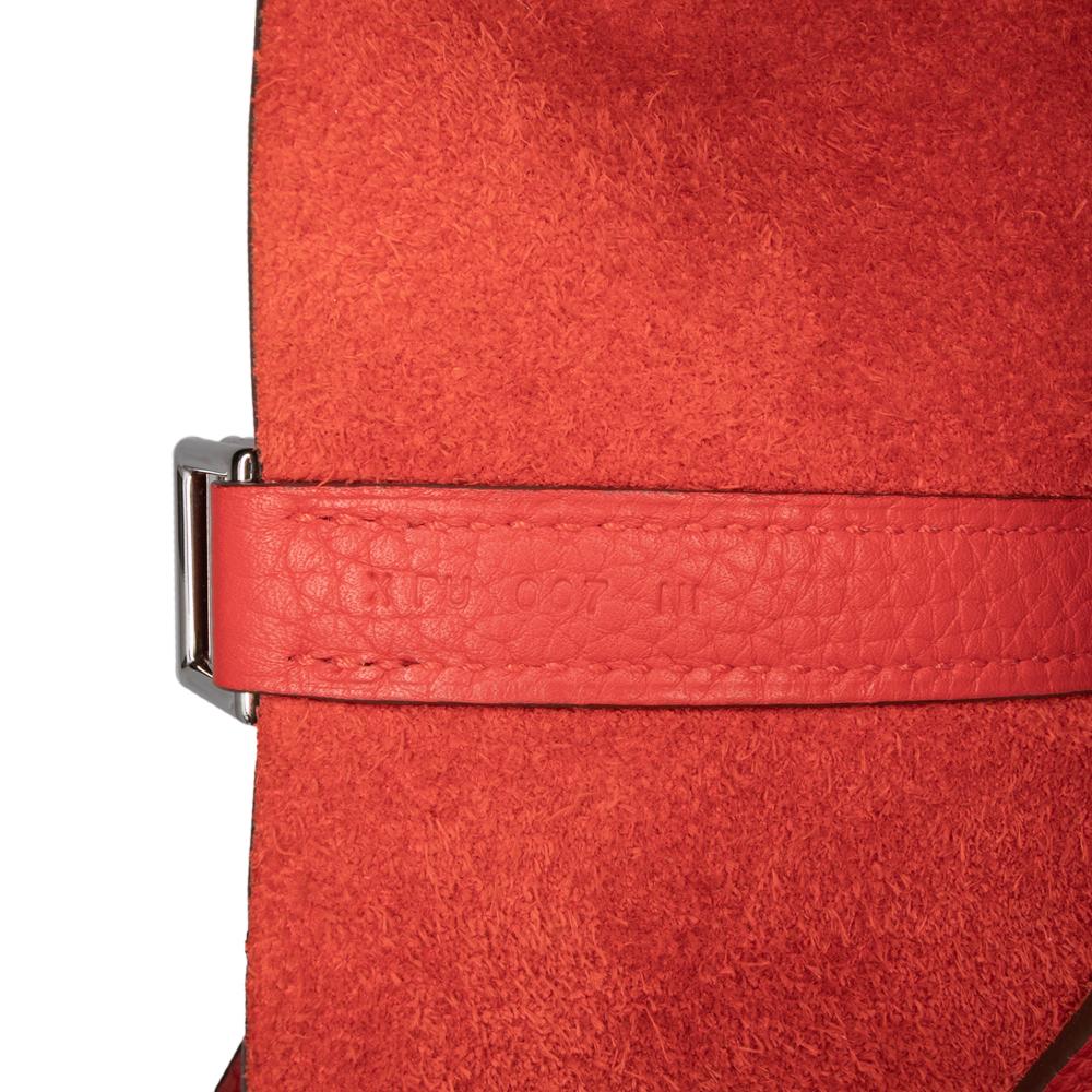 Hermès AB Hermès Red Calf Leather Clemence Picotin Lock 22 France
