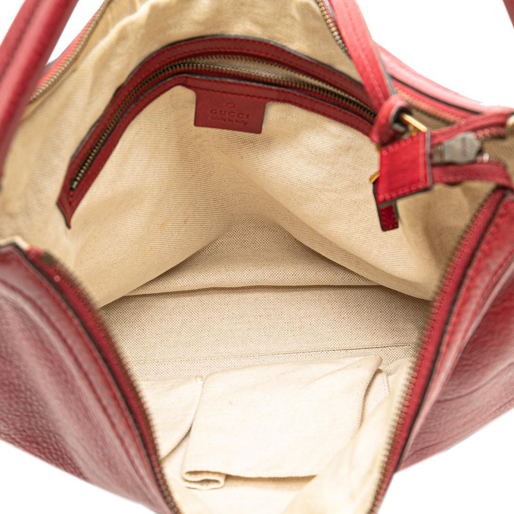 Gucci B Gucci Red Dark Red Calf Leather Small Grained skin Miss GG Satchel Italy