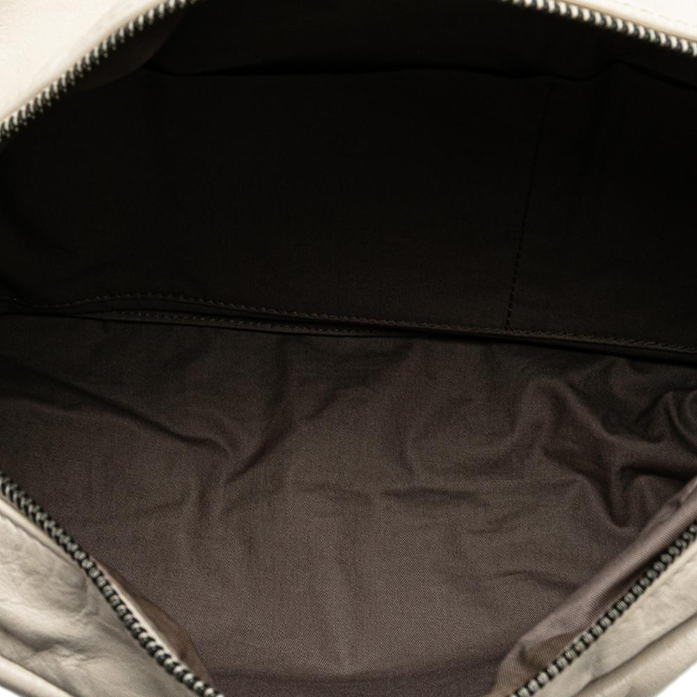 Bottega Veneta B Bottega Veneta White Ivory Calf Leather Intrecciato Belt Bag Italy