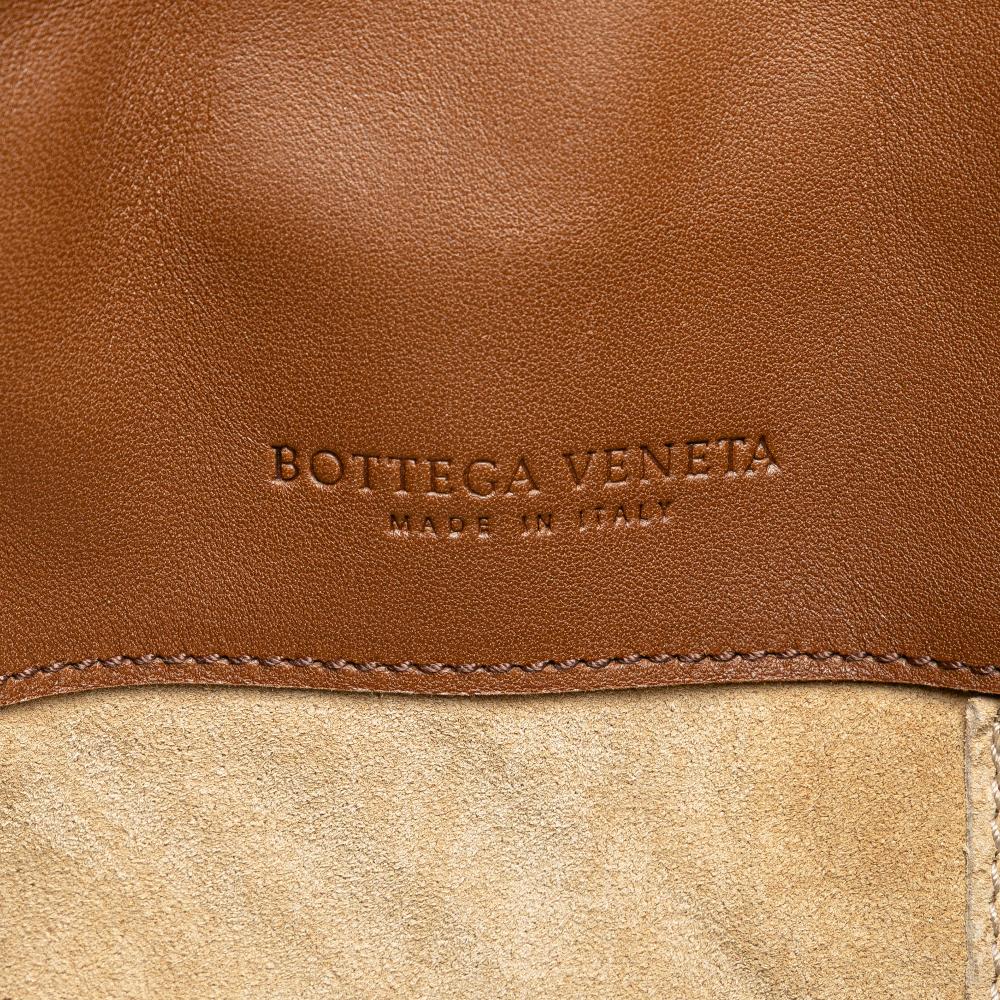 Bottega Veneta B Bottega Veneta Brown Nappa Leather Leather Nappa Intrecciato Shoulder Bag Italy