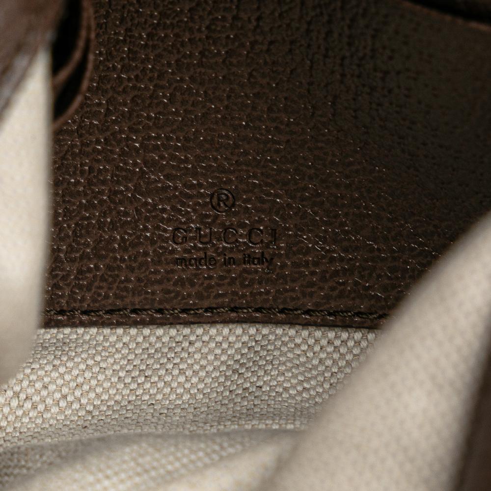 Gucci AB Gucci Brown Coated Canvas Fabric GG Supreme Blondie Belt Bag Italy