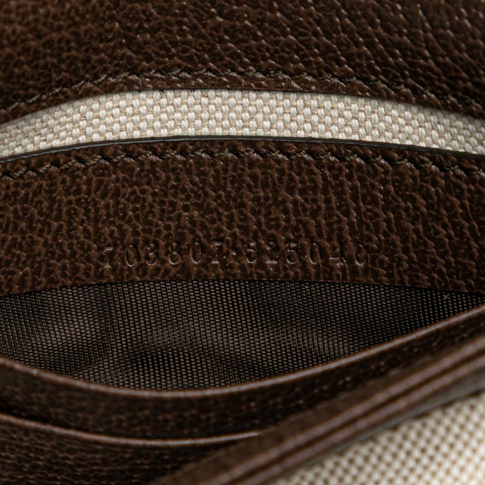 Gucci AB Gucci Brown Coated Canvas Fabric GG Supreme Blondie Belt Bag Italy