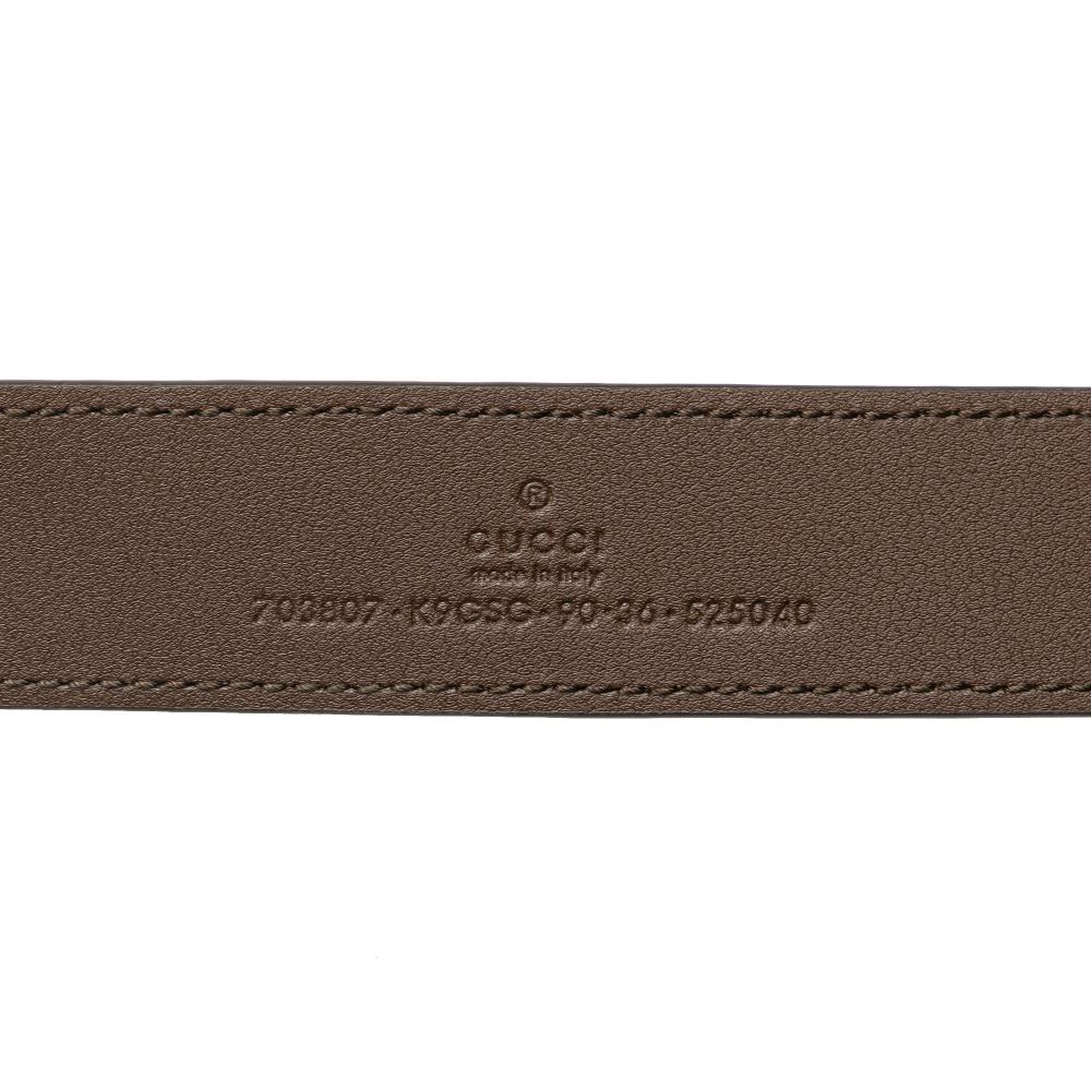 Gucci AB Gucci Brown Coated Canvas Fabric GG Supreme Blondie Belt Bag Italy