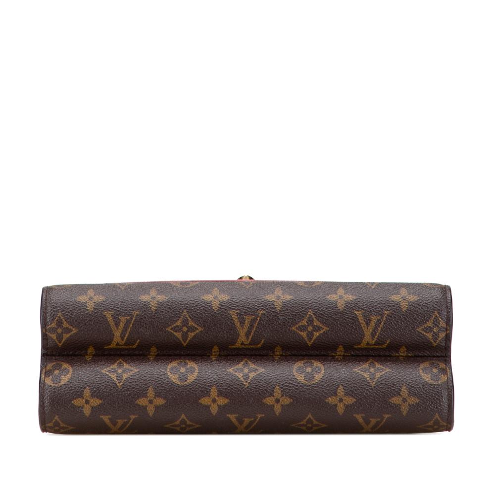 Louis Vuitton B Louis Vuitton Brown with Red Monogram Canvas Fabric Monogram Victoire France
