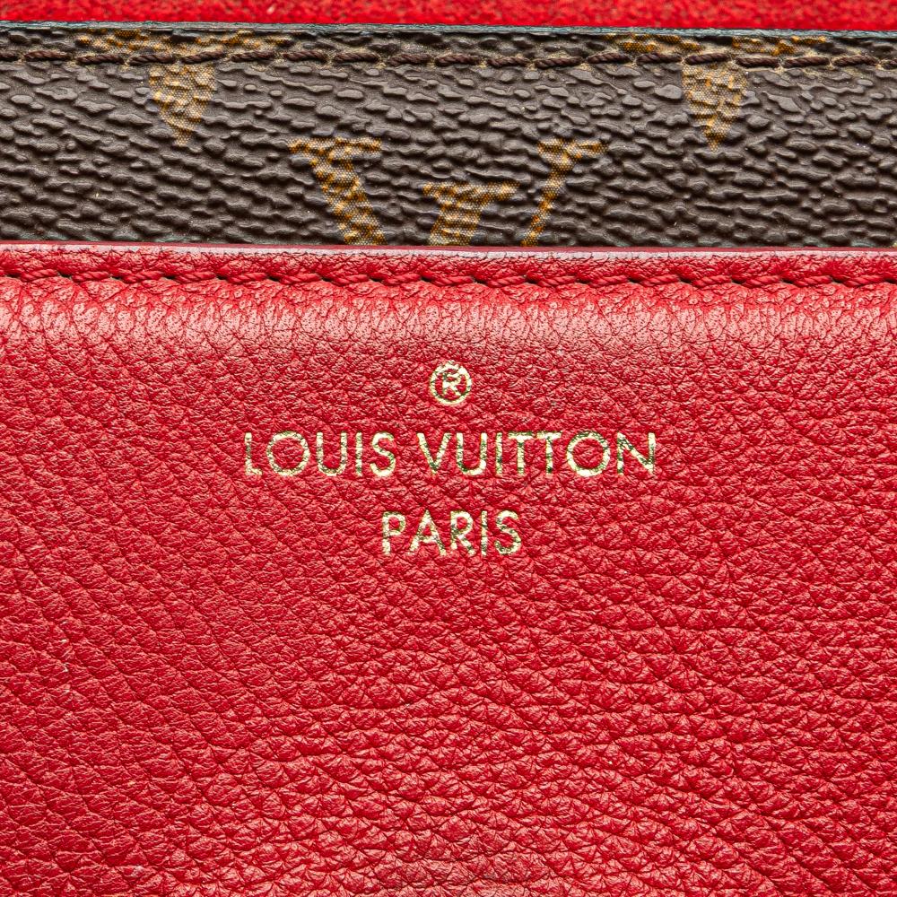 Louis Vuitton B Louis Vuitton Brown with Red Monogram Canvas Fabric Monogram Victoire France