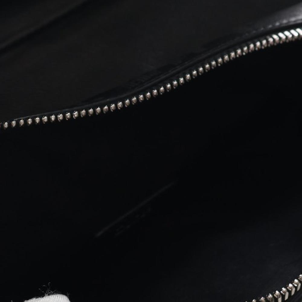 Christian Dior AB Dior Black Calf Leather Oblique Perforated skin Galaxy Saddle Bag Italy