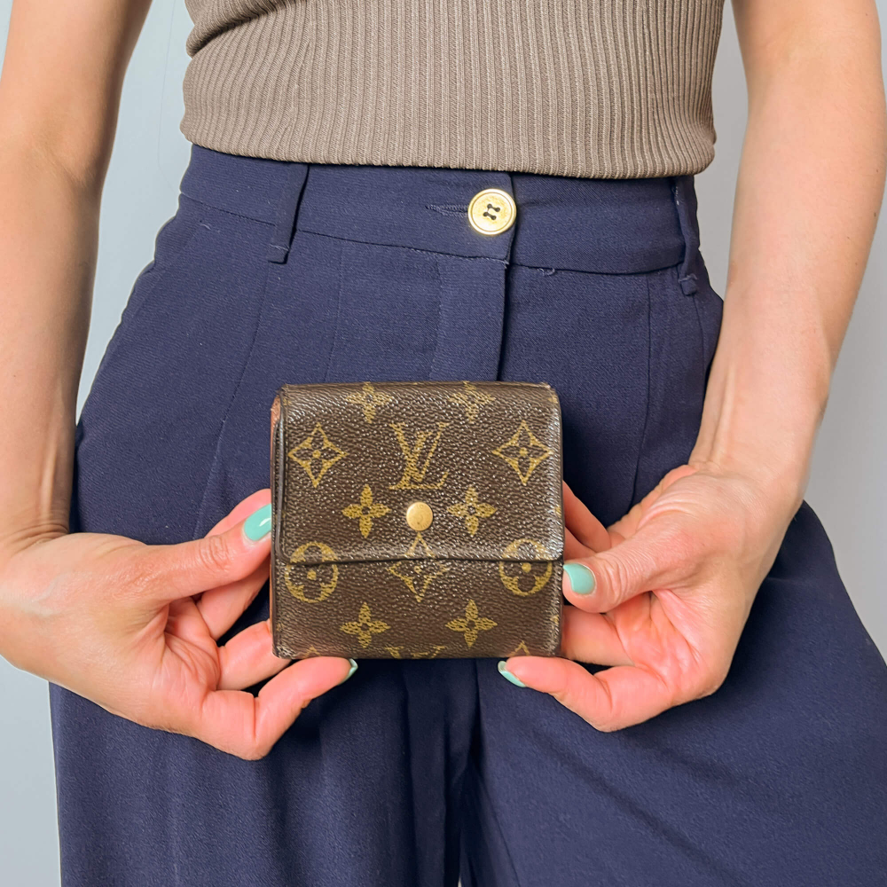 Louis Vuitton Vintage Canvas Folding Wallet Monogram
