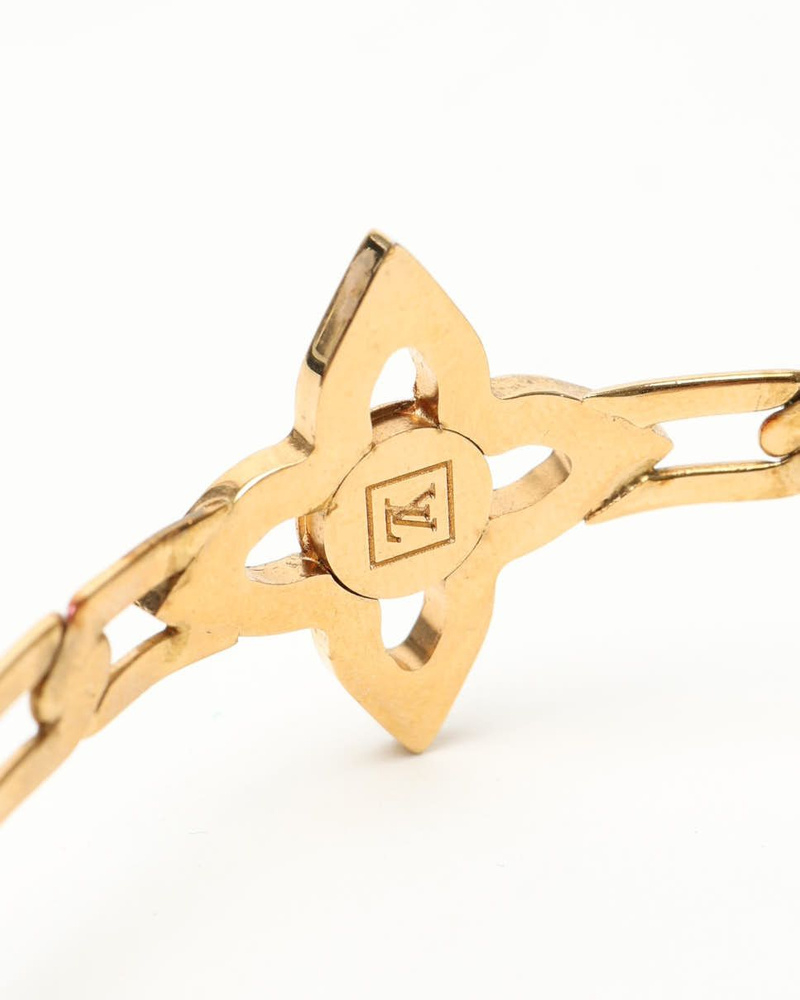 Louis Vuitton Creole Flower Power Rhinestone Hoop Earrings