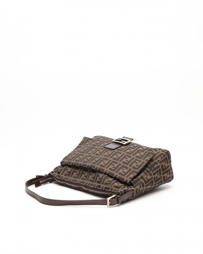 Fendi Large Zucca Double Zip Mamma Bag