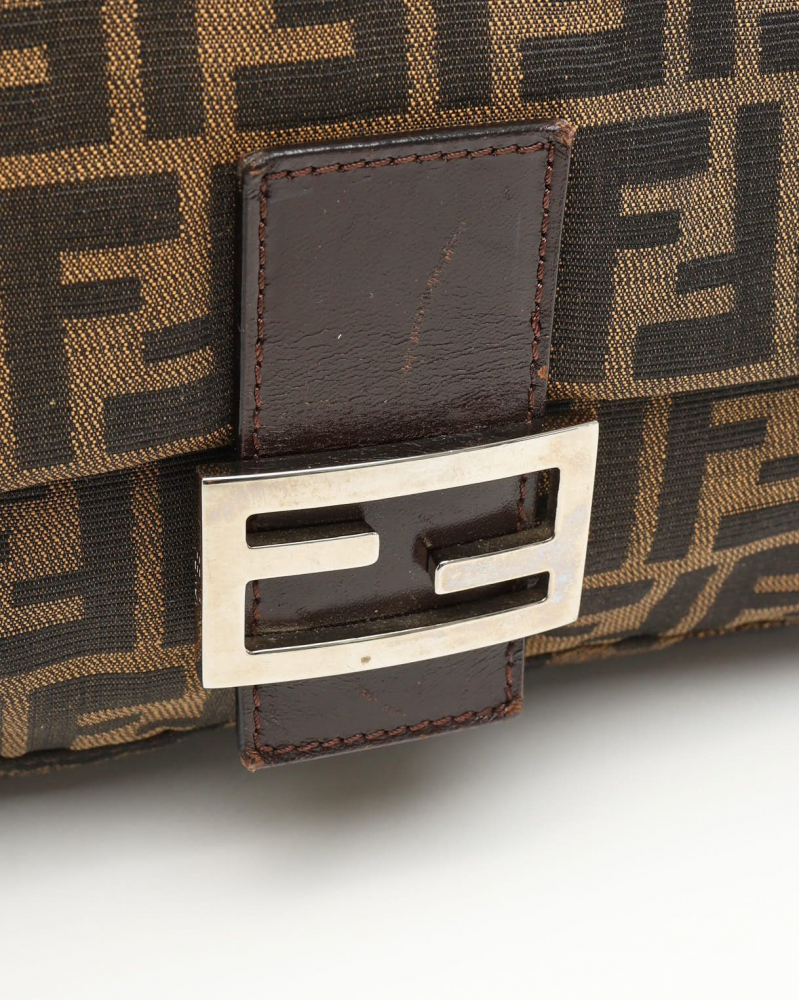 Fendi Large Zucca Double Zip Mamma Bag