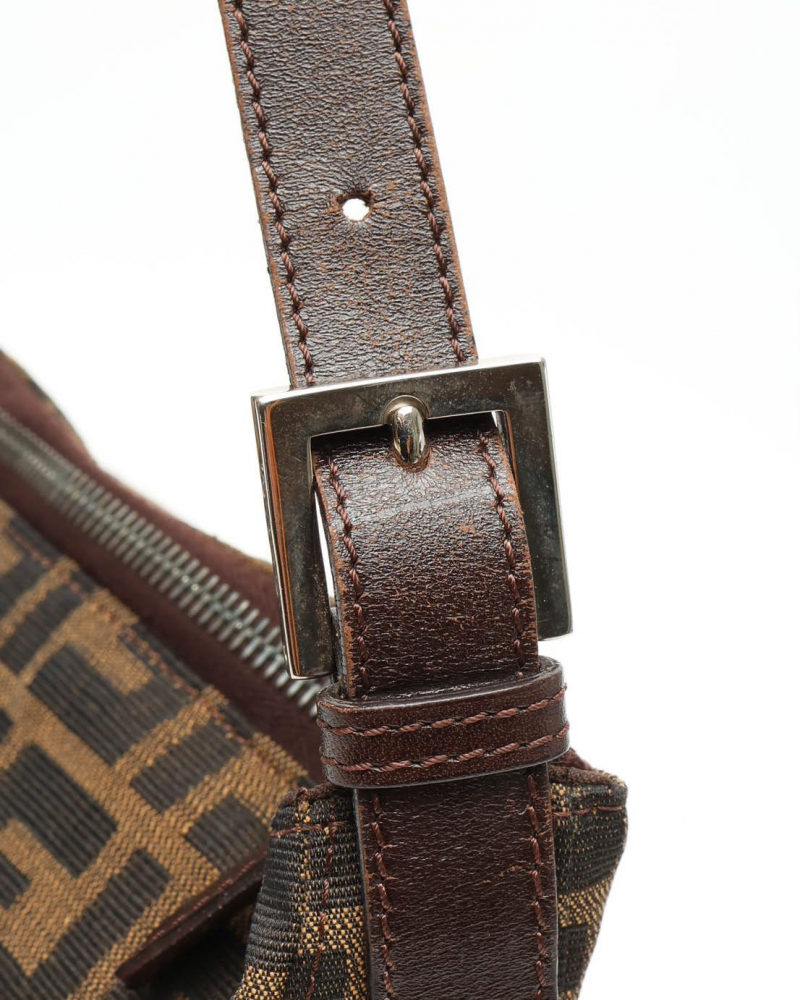 Fendi Large Zucca Double Zip Mamma Bag