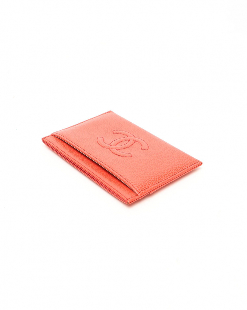 Chanel Coco Mark Caviar Card Holder