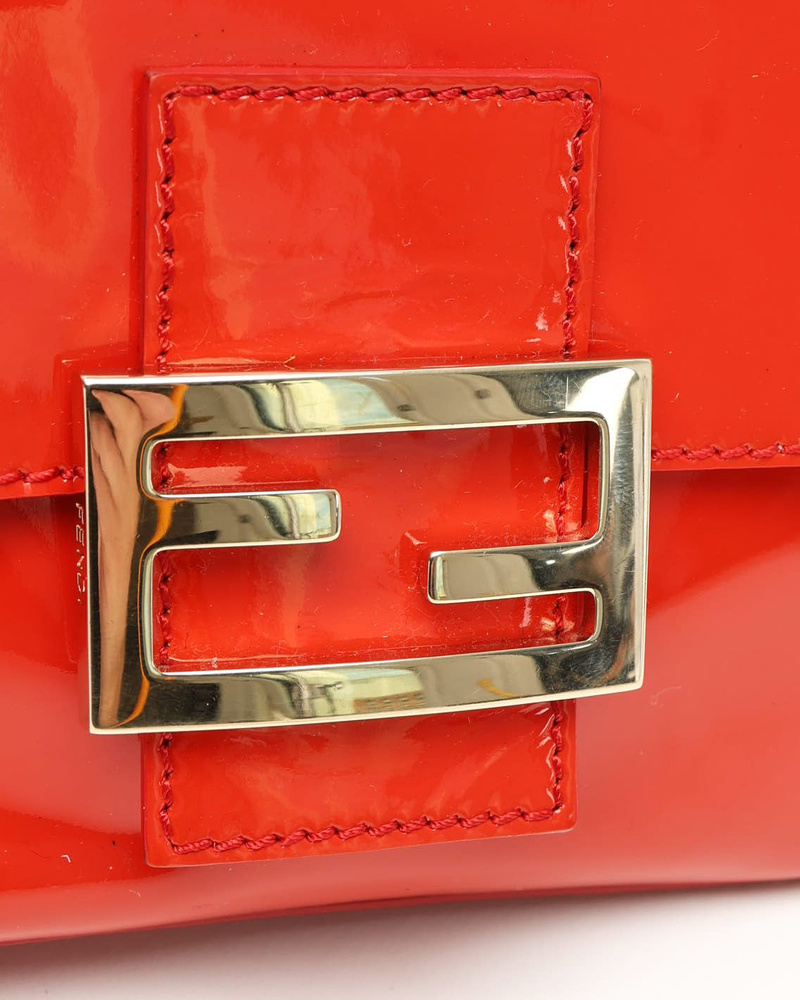 Fendi Patent Small Chain Mamma Bag