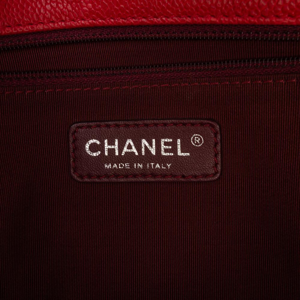 Chanel B Chanel Red Caviar Leather Leather Small Caviar French Riviera Flap Italy