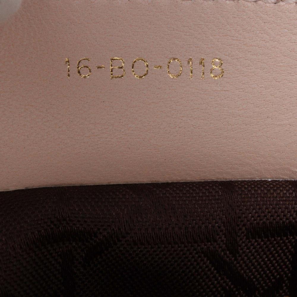 Christian Dior B Dior Pink Light Pink Lambskin Leather Leather Large Lambskin Cannage Lady Dior Italy