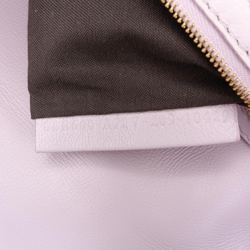 Fendi B Fendi Purple Light Purple Calf Leather Zucca Embossed Baguette Satchel Italy