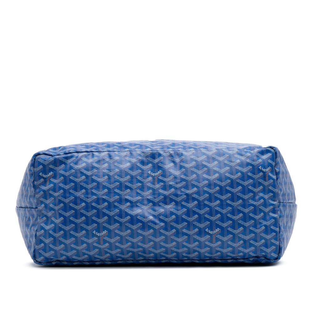 Goyard B Goyard Blue Coated Canvas Fabric Goyardine Saint Louis GM France