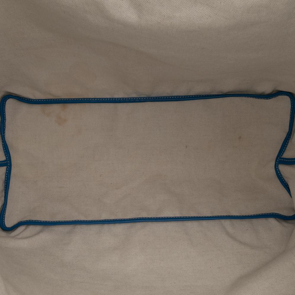 Goyard B Goyard Blue Coated Canvas Fabric Goyardine Saint Louis GM France