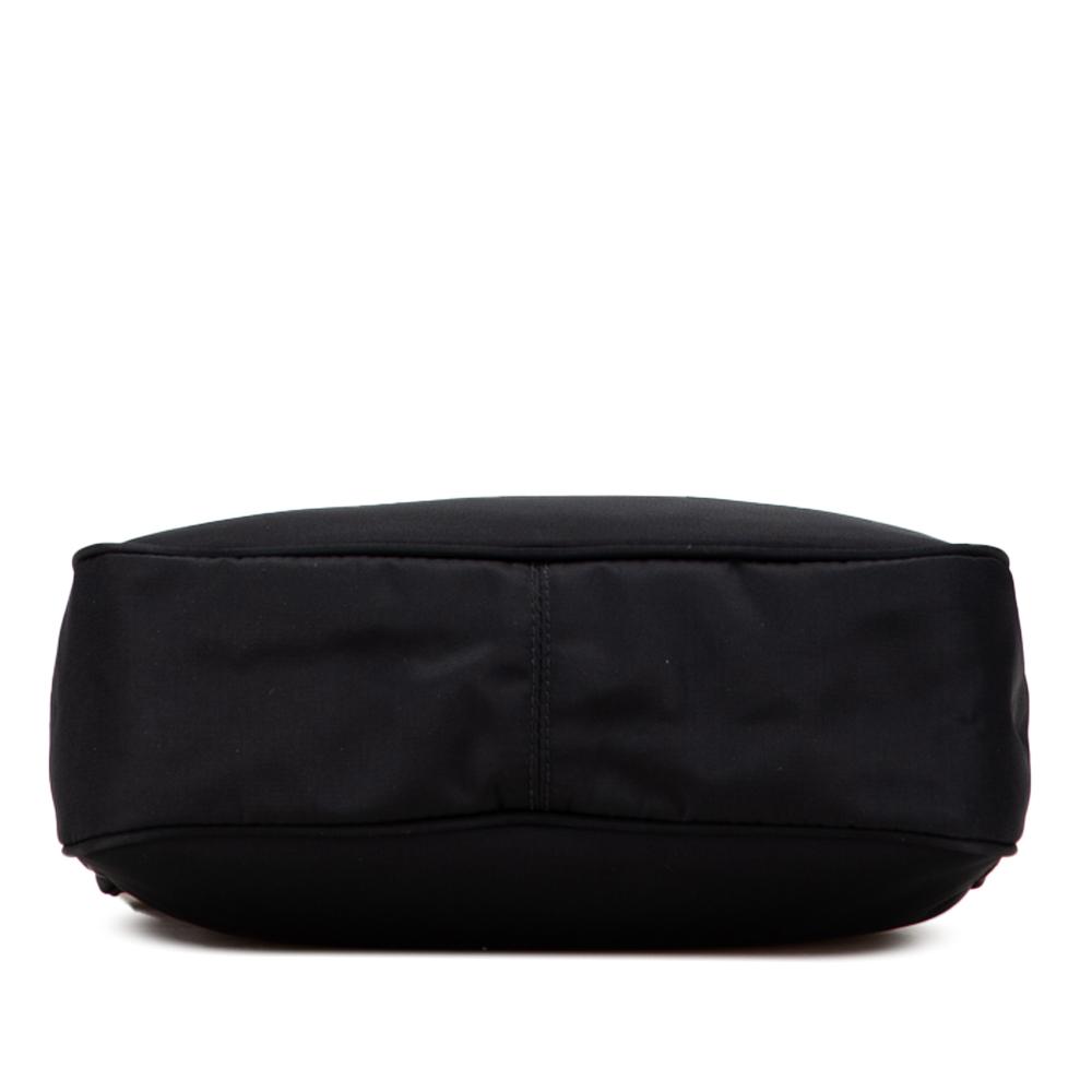 Fendi B Fendi Black Nylon Fabric FF Shoulder Bag Italy