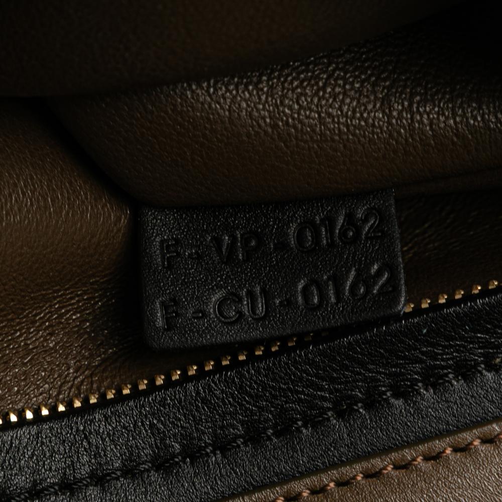 Celine B Celine Black with Multi Calf Leather Medium Tricolor Trapeze Satchel Italy