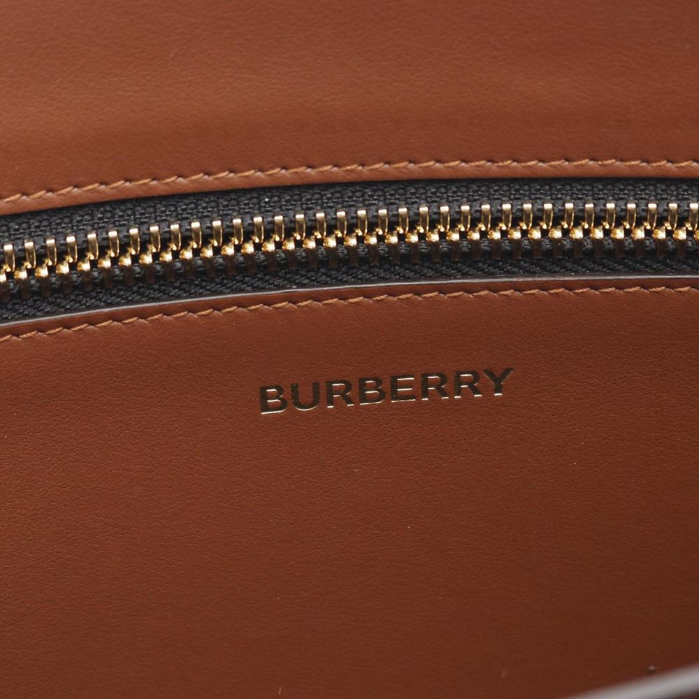 Burberry AB Burberry Brown Coated Canvas Fabric TB Monogram Clutch United Kingdom