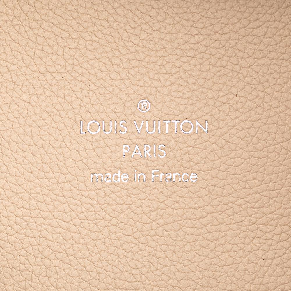 Louis Vuitton AB Louis Vuitton Brown Beige Calf Leather Monogram Mahina Hina PM France