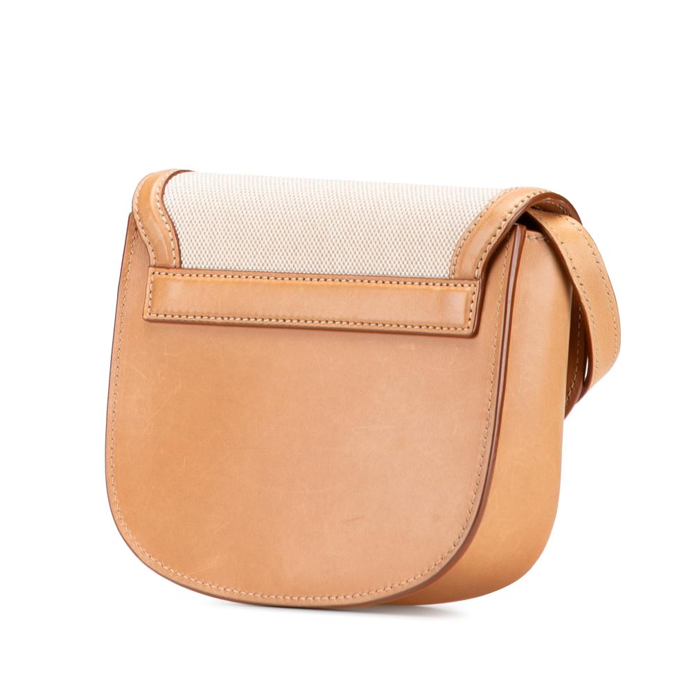 Saint Laurent B Saint Laurent Brown Light Brown Calf Leather Small skin and Canvas Kaia Crossbody Italy